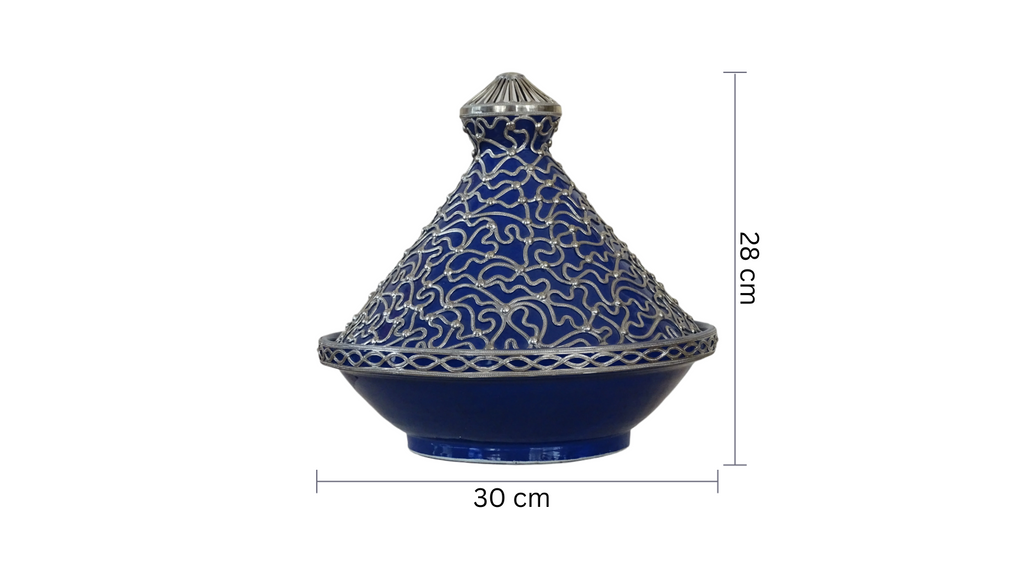 Tagine with Silver Covered Handmade Moroccan