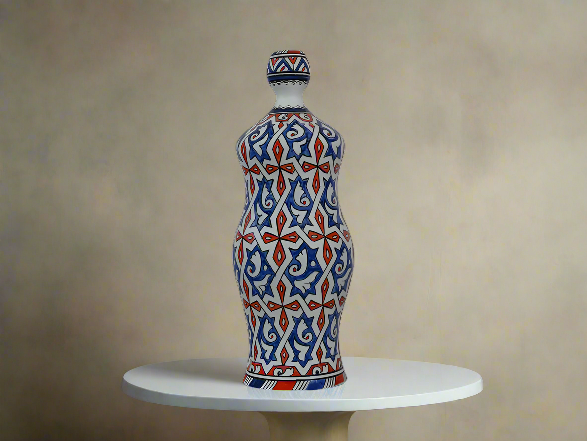 Handmade Moroccan ceramic vase. Moroccan ceramic handmade vase / home decor