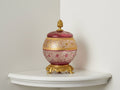 Decorative Glass Jar with Gold Embellishments