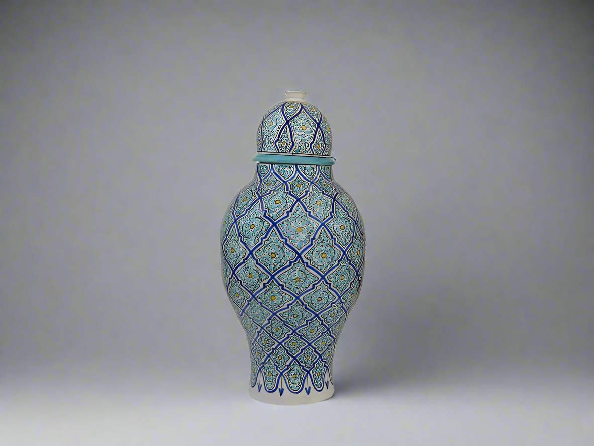 Royal Vintage Moroccan Vase Pottery Collection Piece of Home Decor Living Room Bedroom