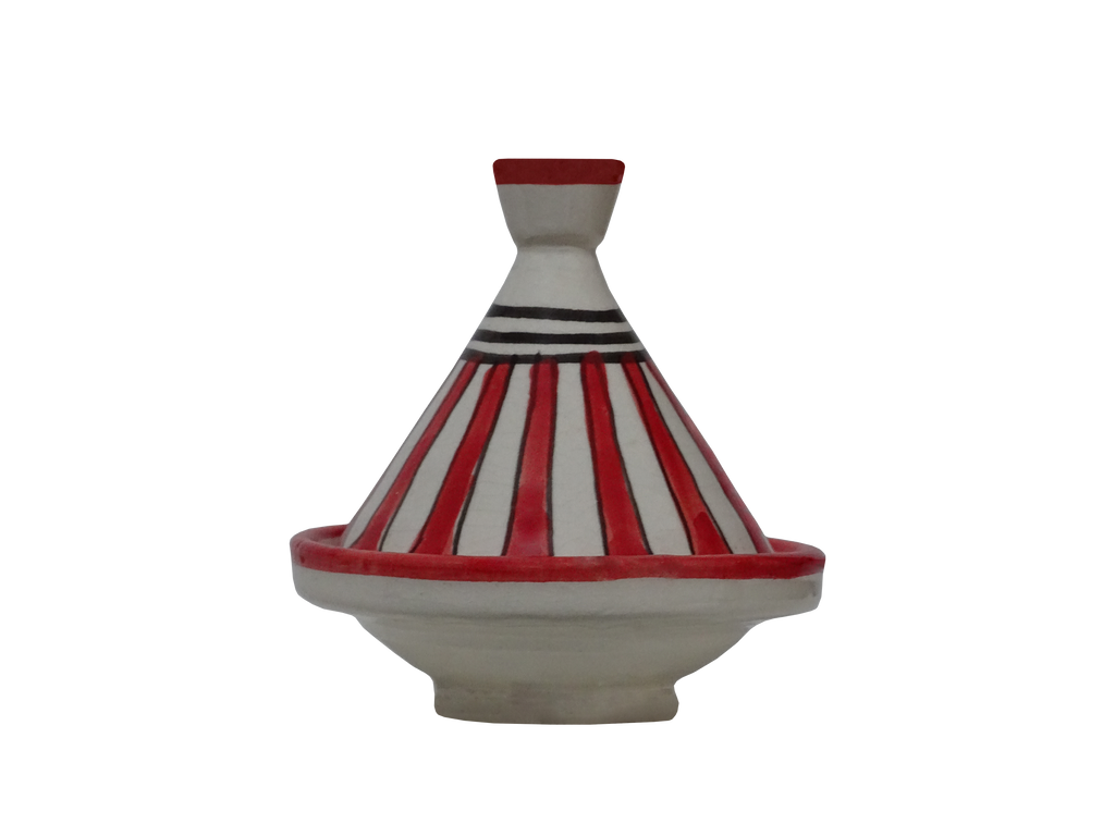 Moroccan Tagines Pots - Small - Red and Black Line