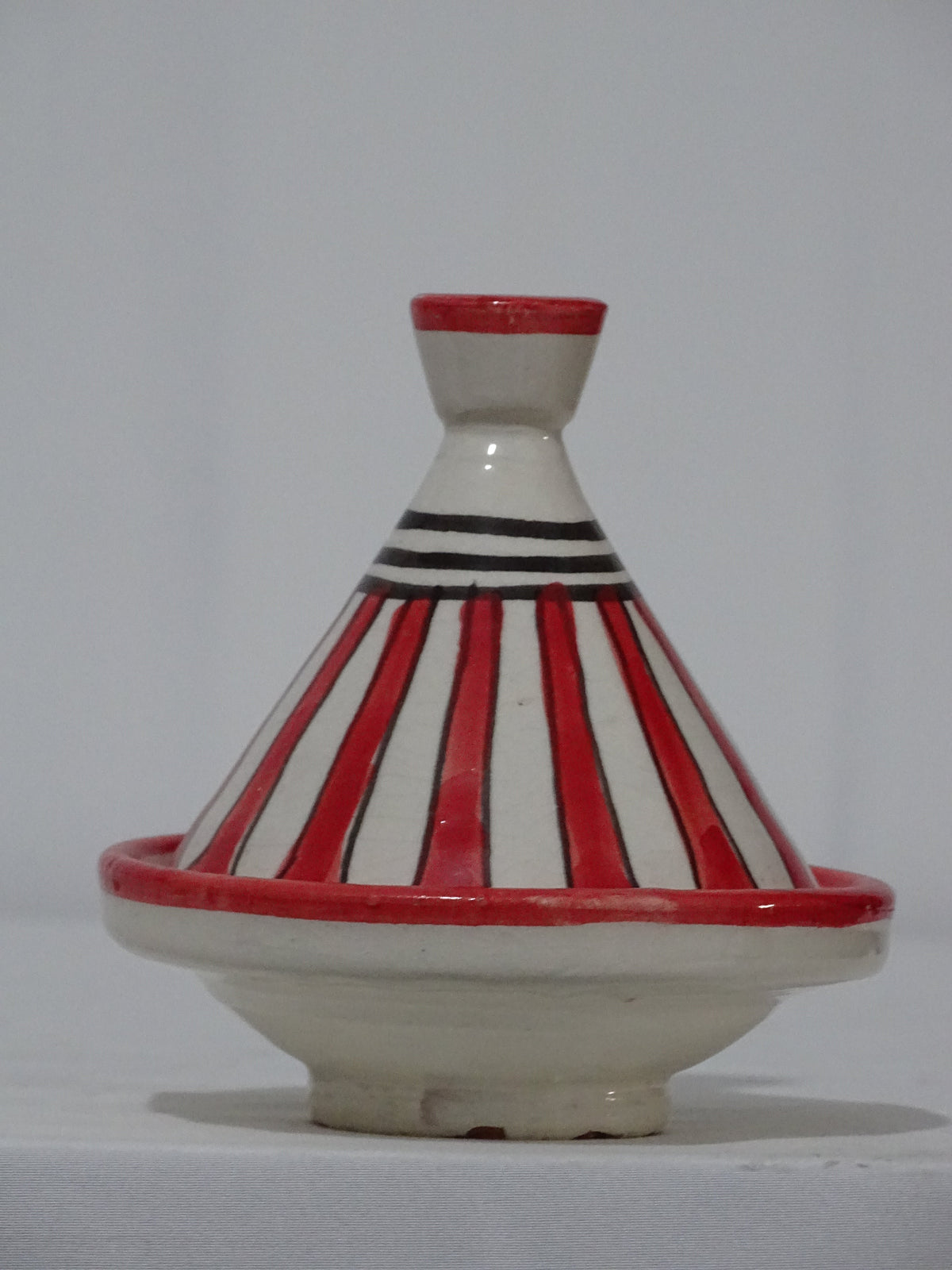 Moroccan Tagines Pots - Small - Red and Black Line
