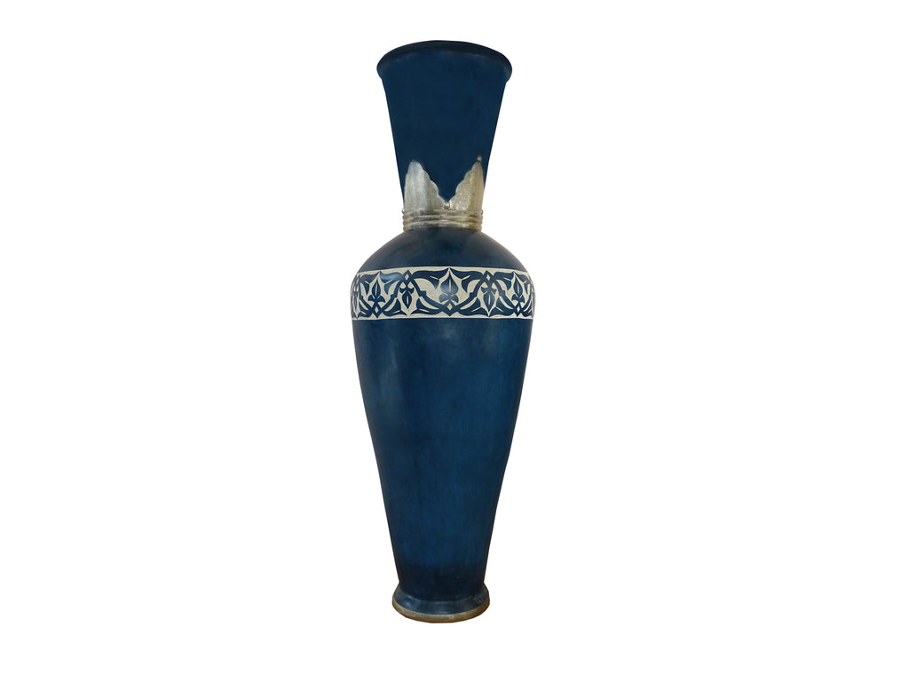 Ceramic Blue Moroccan Entrance Vase