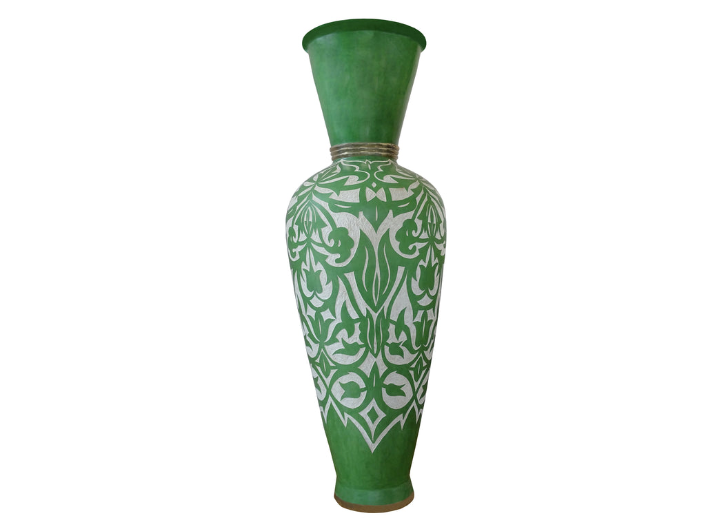 Moroccan Vase in Hand-Chiseled Pottery and Handmade / Vase in Fes Pottery