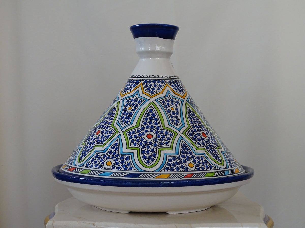 Moroccan Tagine,  Serving, Hand-painted, perfect for keeping dishes warm.