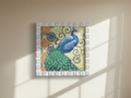 Majestic Blue Peacock Wall Frame Paint