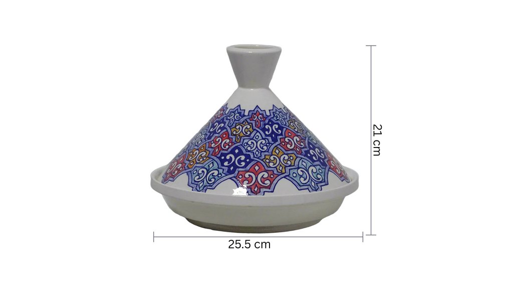 Tagine Handmade and Painted, Perfect for Keeping Dishes Warm