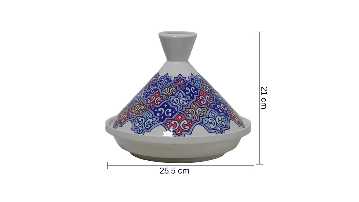 Tagine Handmade and Painted, Perfect for Keeping Dishes Warm