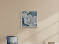 Floral-Patterned Frame with a White Flower Design
