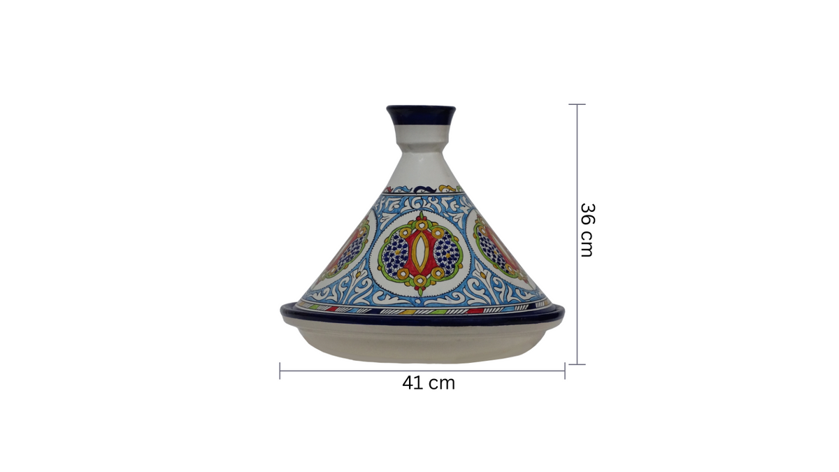 Hand-Painted Moroccan Tagine.