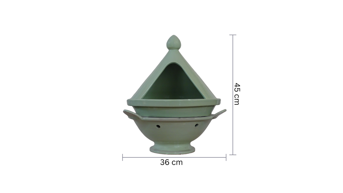 Hand Painted Tagine - Pottery Kitchenware - Large Serving Pot