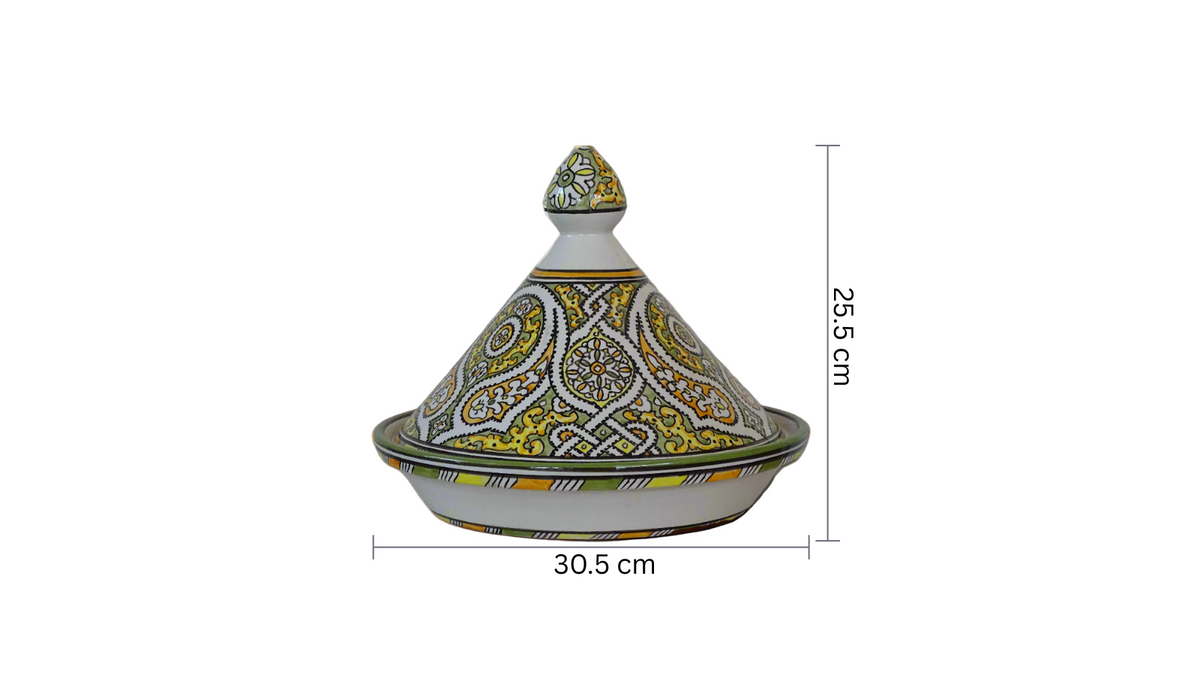 Moroccan Tagine For Serving | Handmade and Hand-Painted Clay Tagine