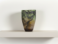 Decorative Glass Vase with Tree Design